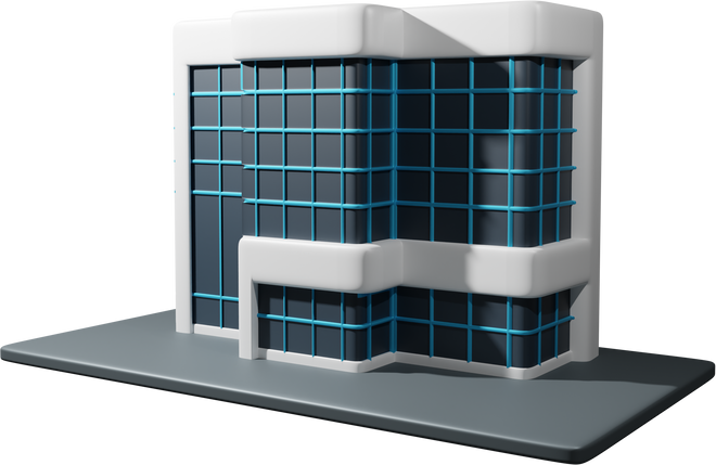company building 3d illustration